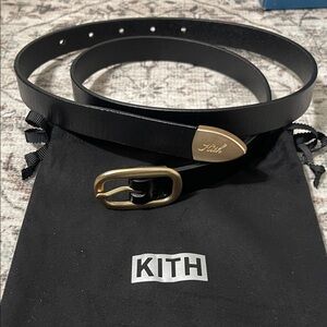 Kith Black Belt with Gold Buckle